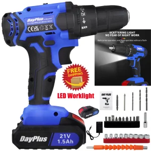 21V Cordless Combi Power Drill Set