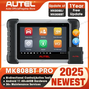 Autel MaxiCOM MK808BT PRO Car Bi-directional Diagnostic Tools OBD2 Scanner Code Reader All System Automotive Diagnostic Tools