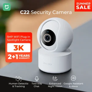 IMILAB WiFi 6 Indoor Baby Monitor Camera with AI Detection Night Vision 2-Way Audio 360° PTZ for Child Safety C21/C22